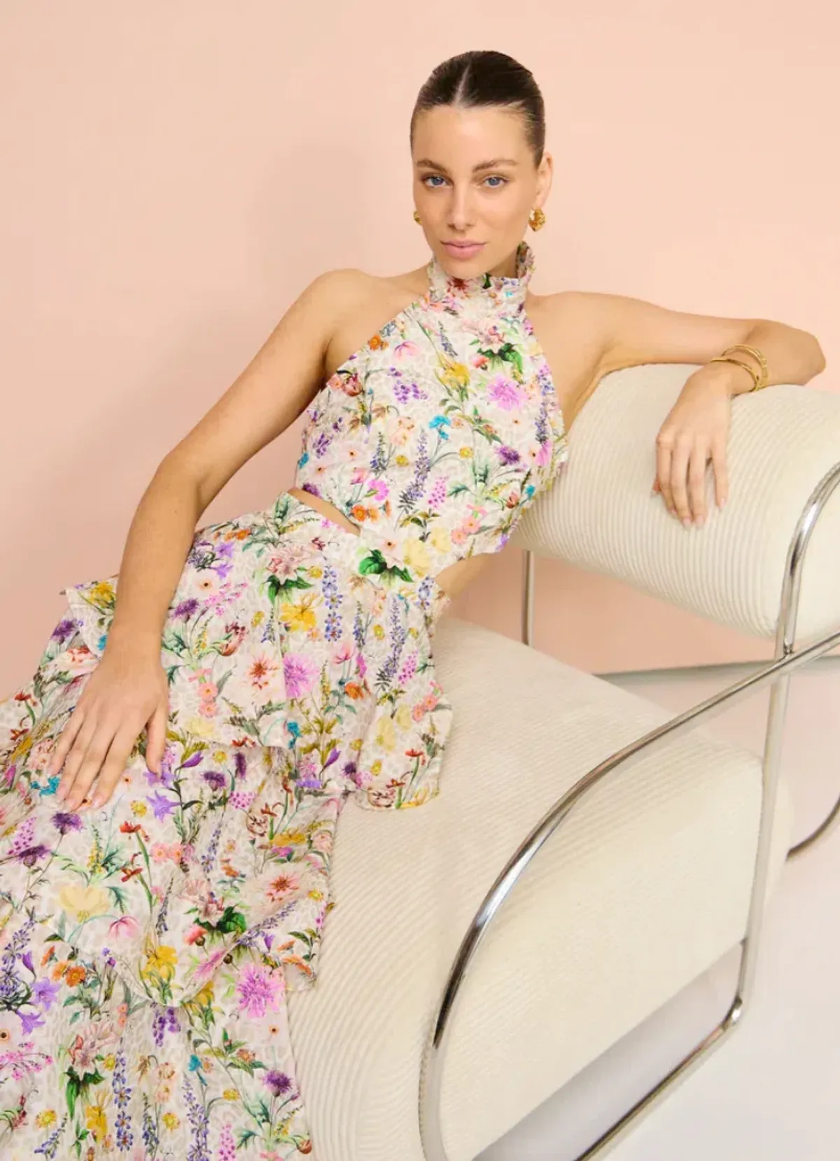 Aqua Blu Heather Maxi Dress in Jardine Floral Print Size L / AU 12 - Image 2