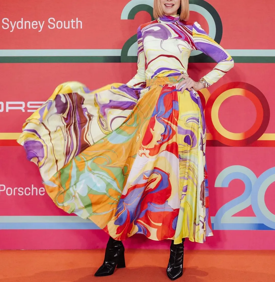 Alemais Luca Long Sleeve Top & Silk Skirt Set Multi Size 6 for rent on The Volte - main image