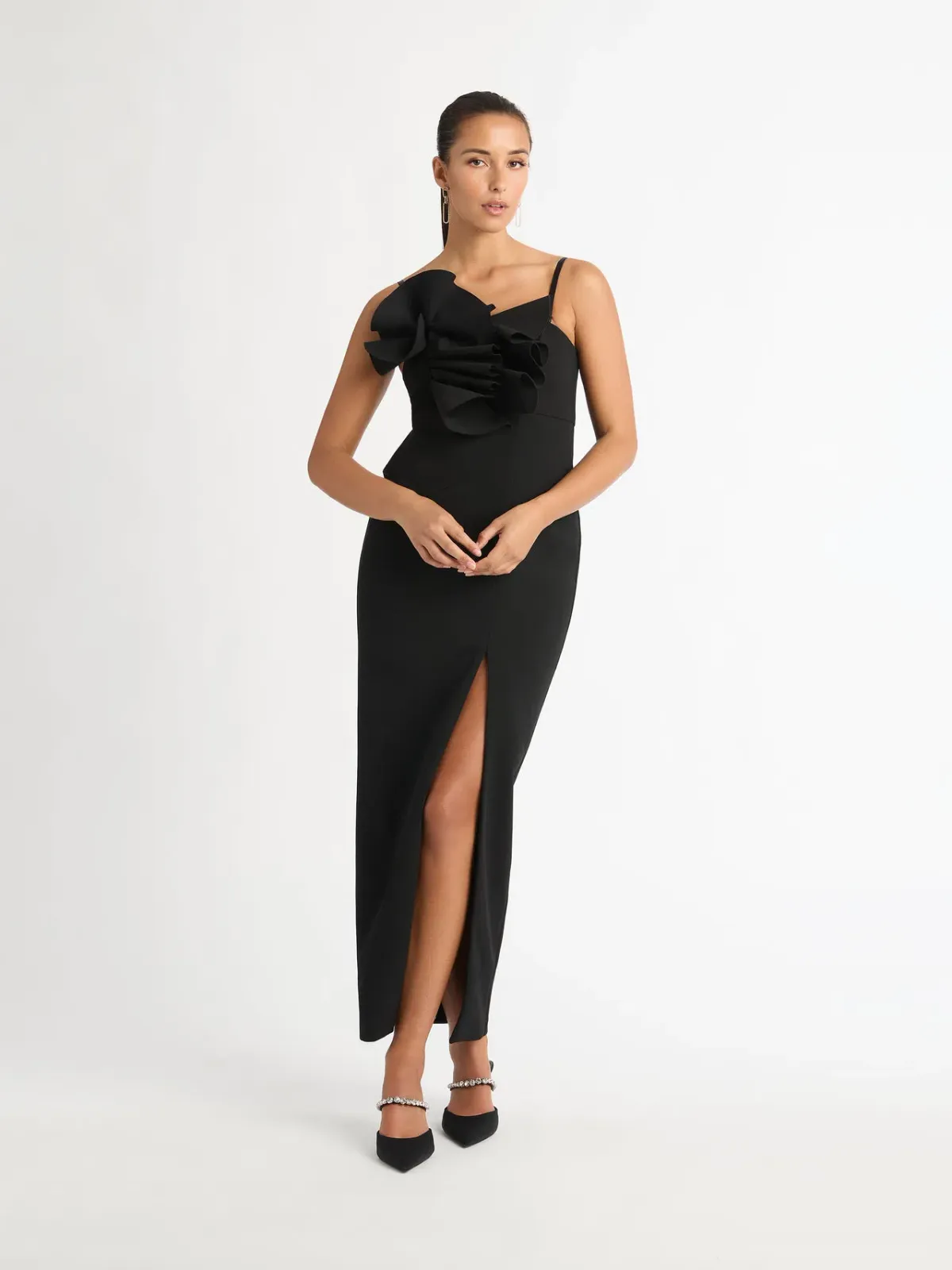 Sheike Origami Maxi Dress Black Size 8 - Image 4