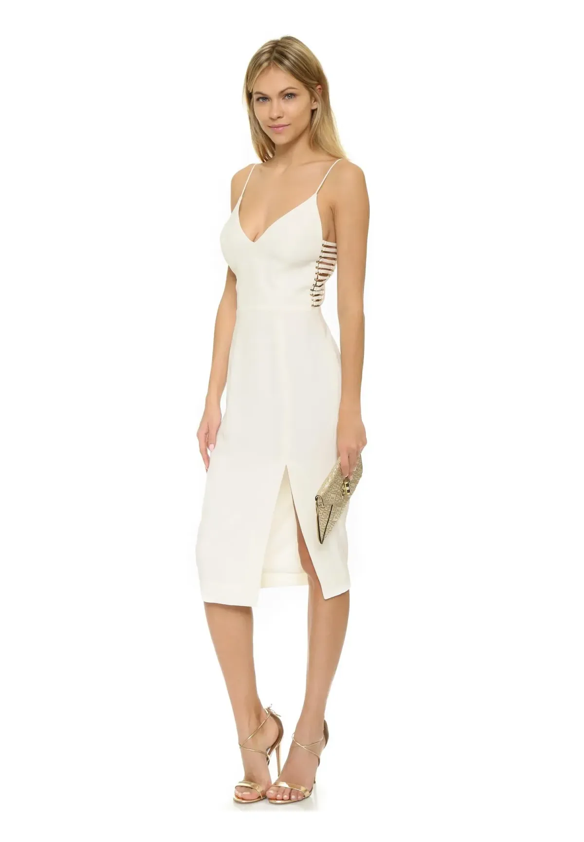 Zimmermann Crepe Harness Midi Dress Ivory Size 3 / AU 14 - Image 1