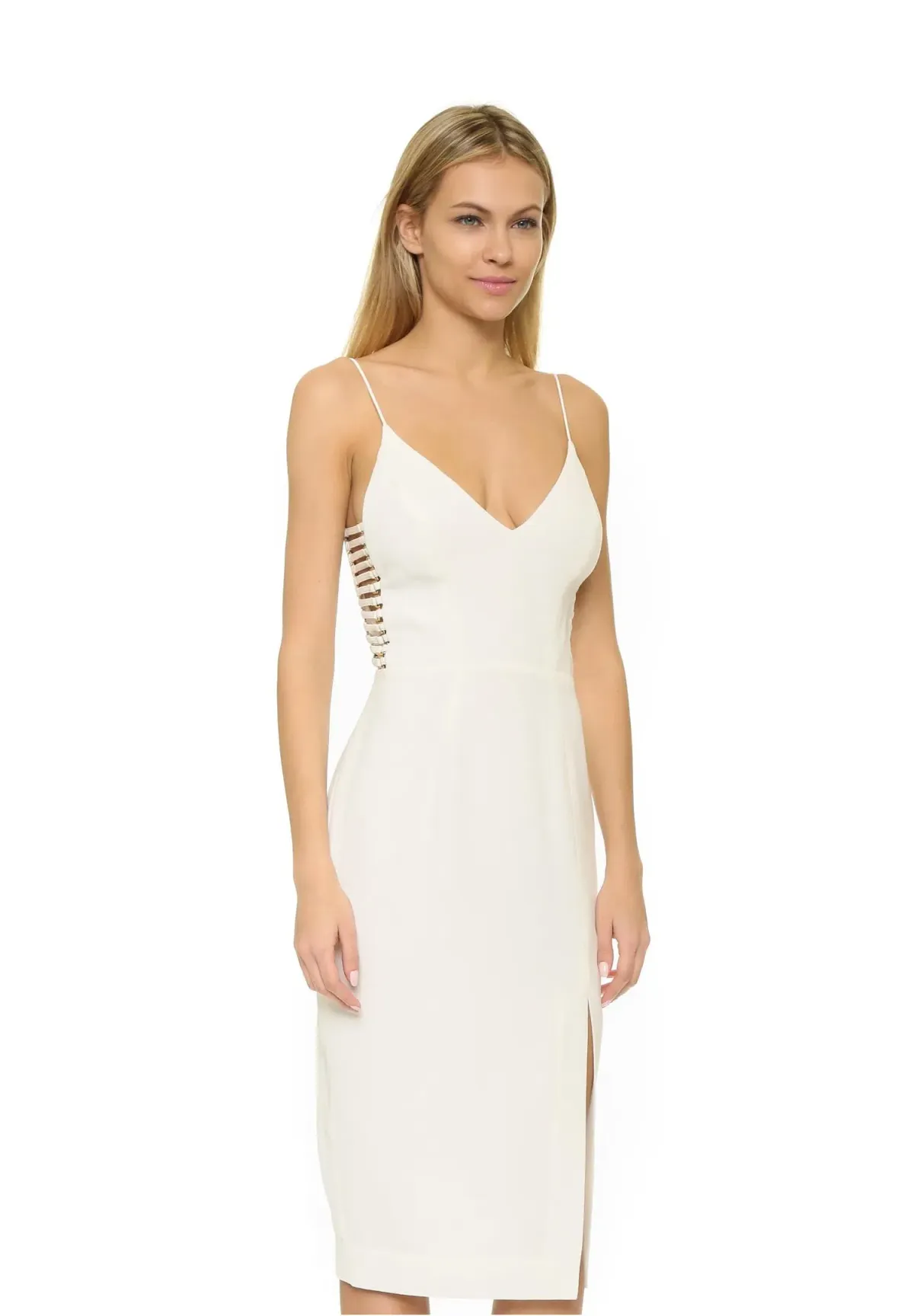 Zimmermann Crepe Harness Midi Dress Ivory Size 3 / AU 14 - Image 2