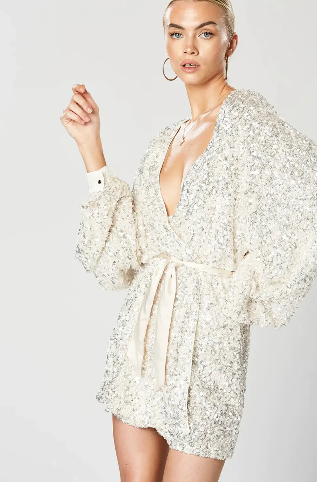 Winona Synergy Dress Silver Champagne Size M/Au 10  for rent on The Volte - main image