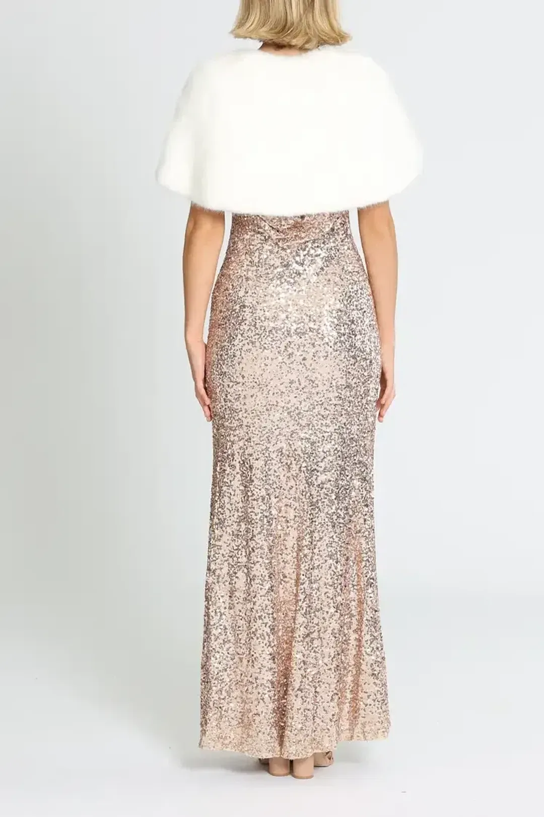 Unreal Fur Love Me Tender Capelet Ivory White Size 10 for rent on The Volte - main image