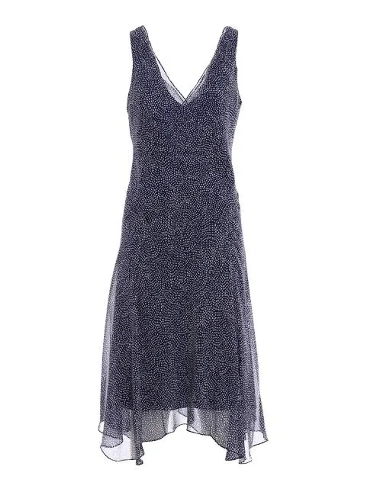 Diane Von Furstenberg Dita Silk Knee-Length Dress  Blue/White Size 10 - Image 4