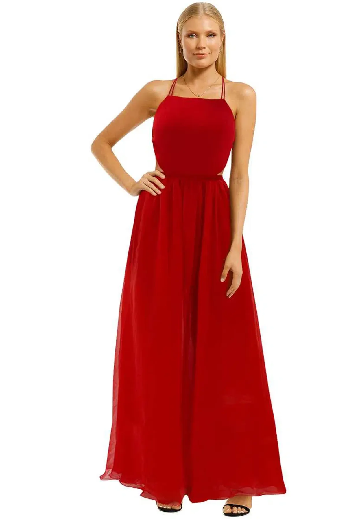 Fame and Partners Mildred Dress Red Maxi Dress Size 8 - Image 1