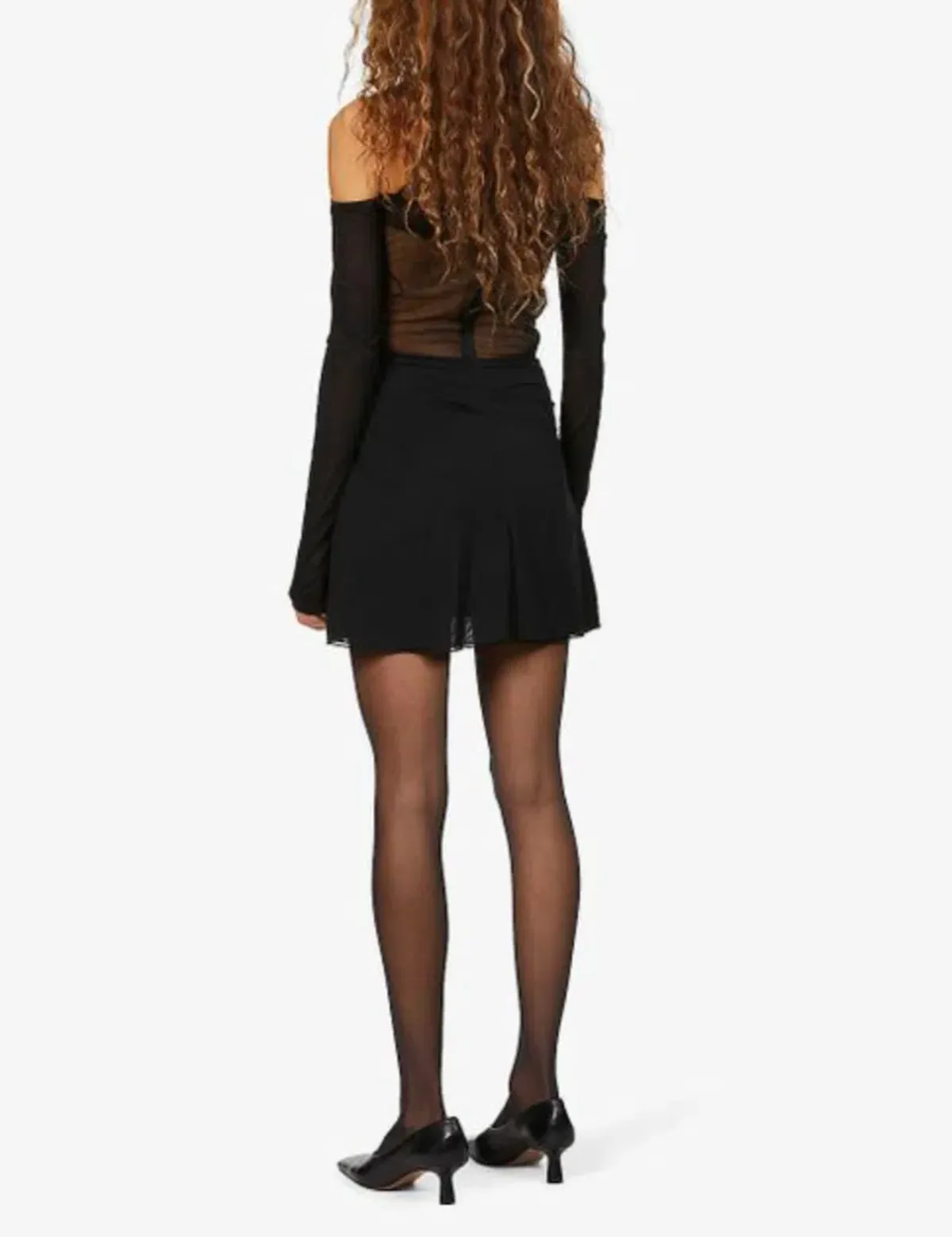 Nensi Dojaka Halterneck Sei-Sheer Ini Dress Black Size 8 - Image 2