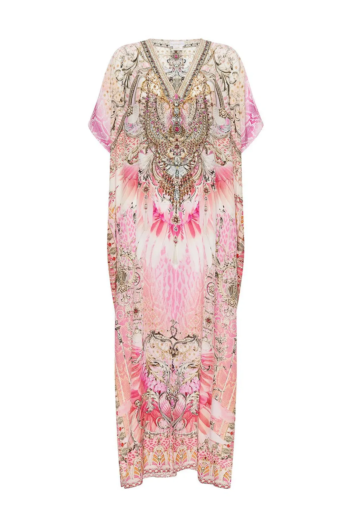 Camilla Deco Darling Slim Fit Kaftan With Split Print One Size - Image 3