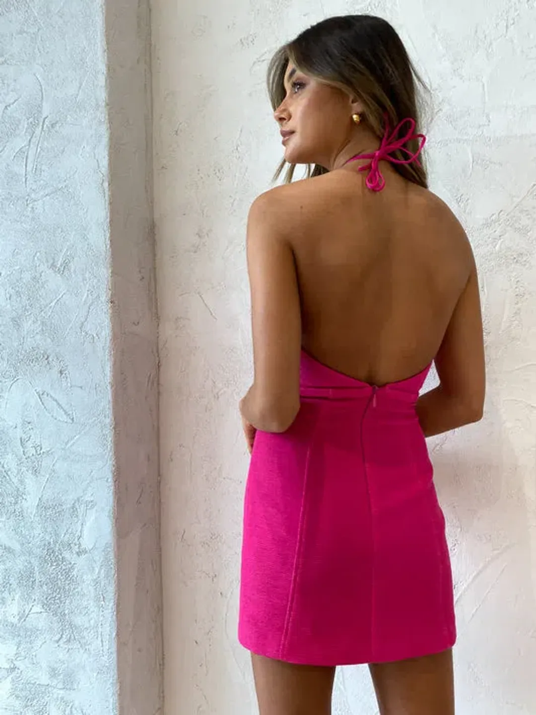 Manning Cartell Electric Avenue Mini Halter Dress Pink Size L /Au 10 for rent on The Volte - main image