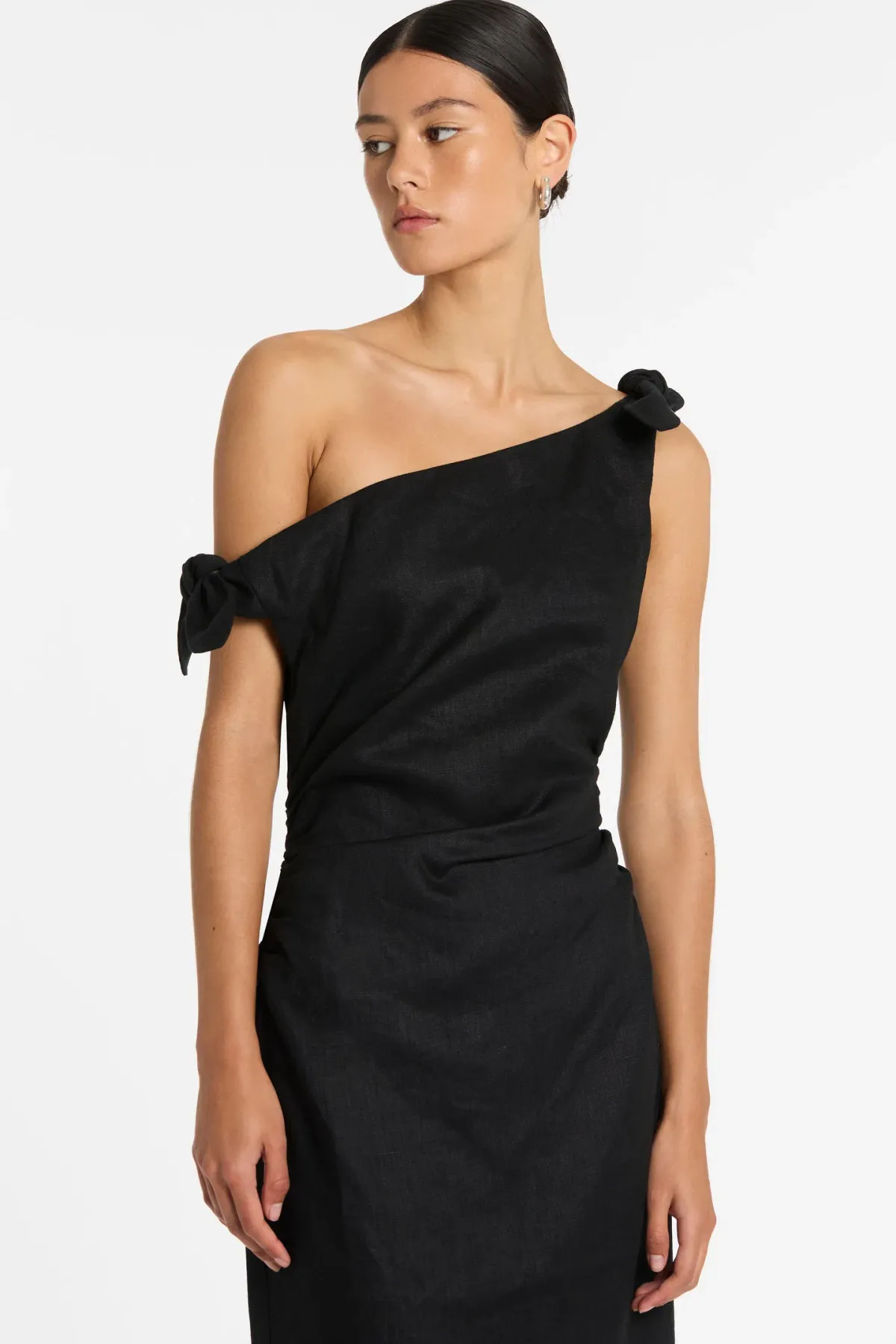 Sir The Label Bettina Off Shoulder  Dress Black Size 2/Au 10  - Image 2