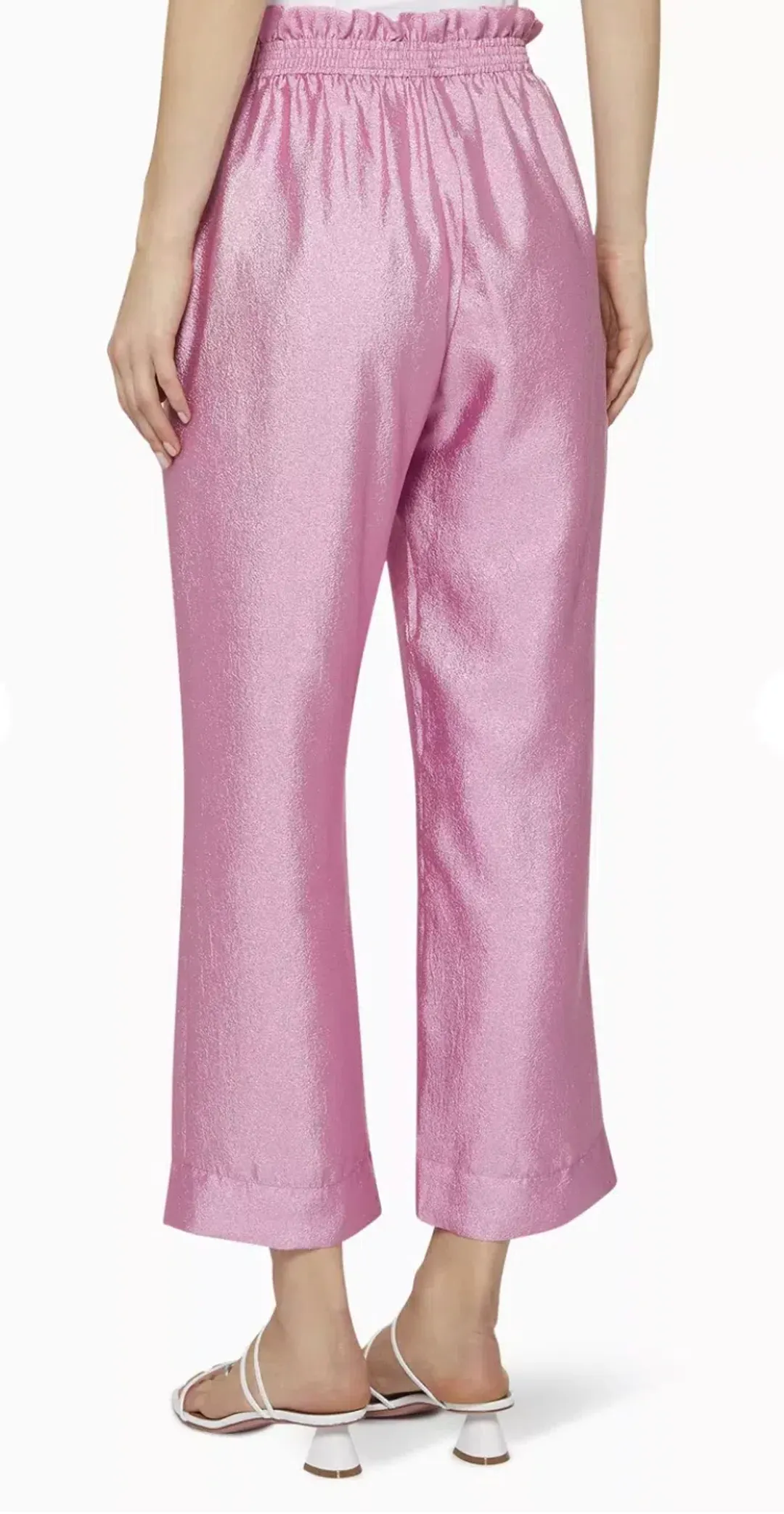 Stine Goya Andre Loose Textured Pants Pink Size AU 10 for rent on The Volte - main image