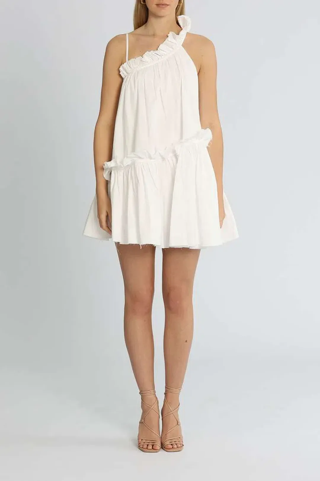AJE  Romance Mini Dress White Size 6 for rent on The Volte - main image