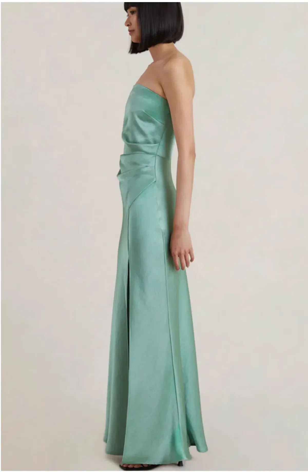 Bec & Bridge Symone Strapless Dress in Moss Green Size 8 - Image 2
