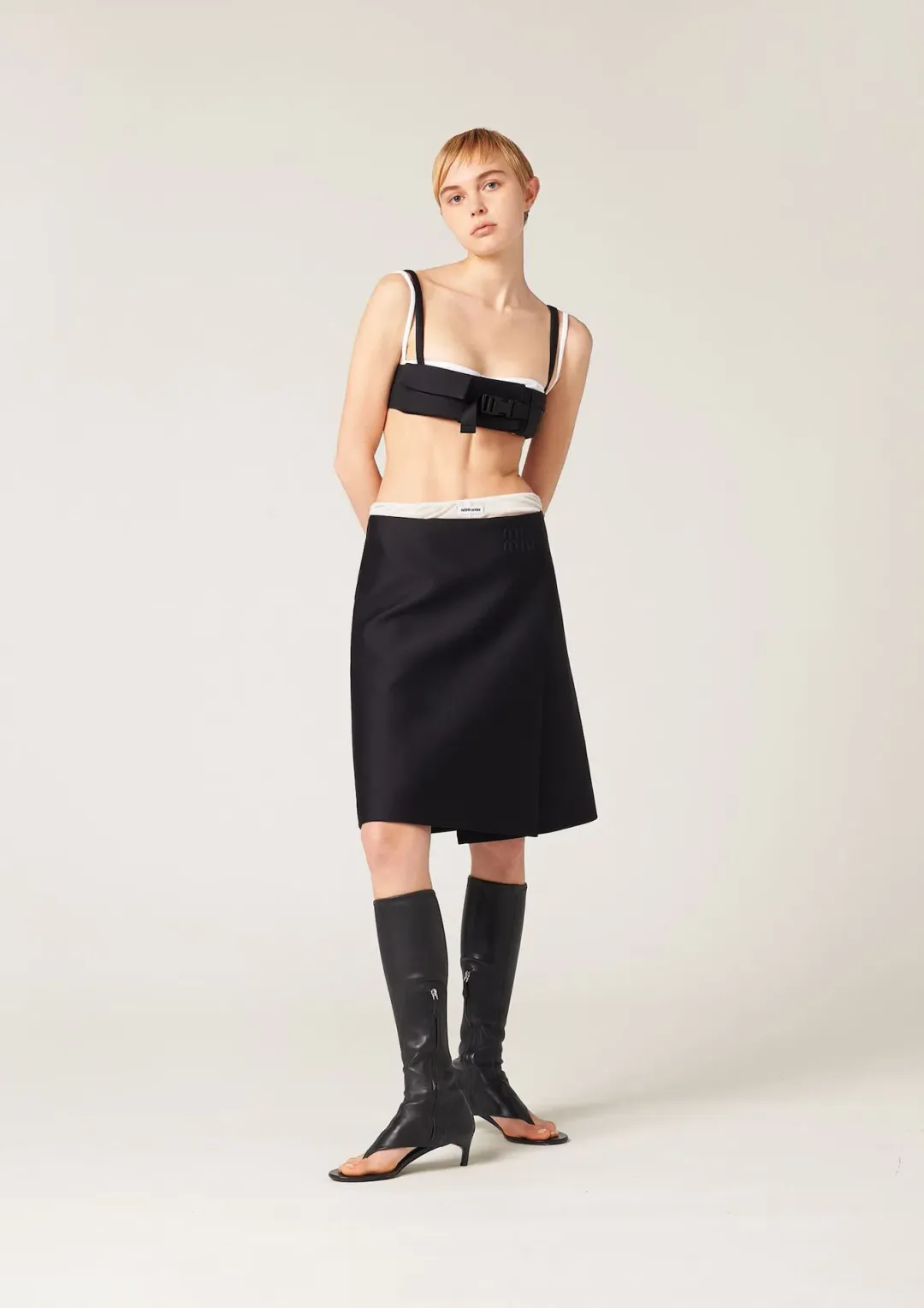 Miu Miu Radzimir Bralette Top Black Size 36 / AU 4 for rent on The Volte - main image