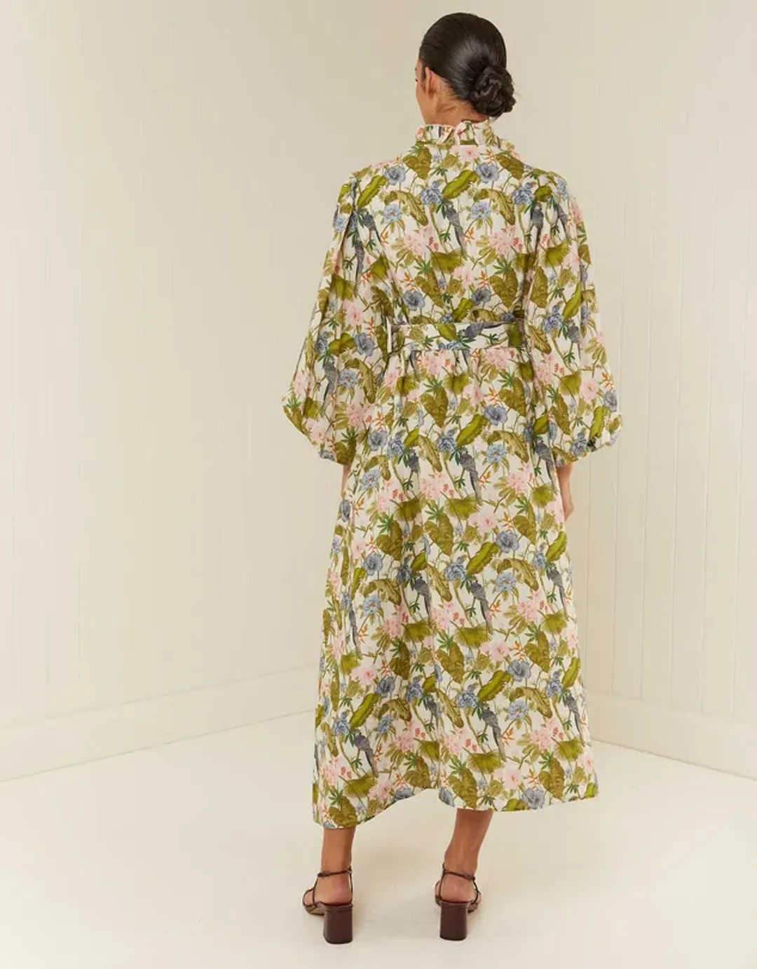 Palm Noosa Apollo Midi Dress in Jungle Pink Size 12 for rent on The Volte - main image