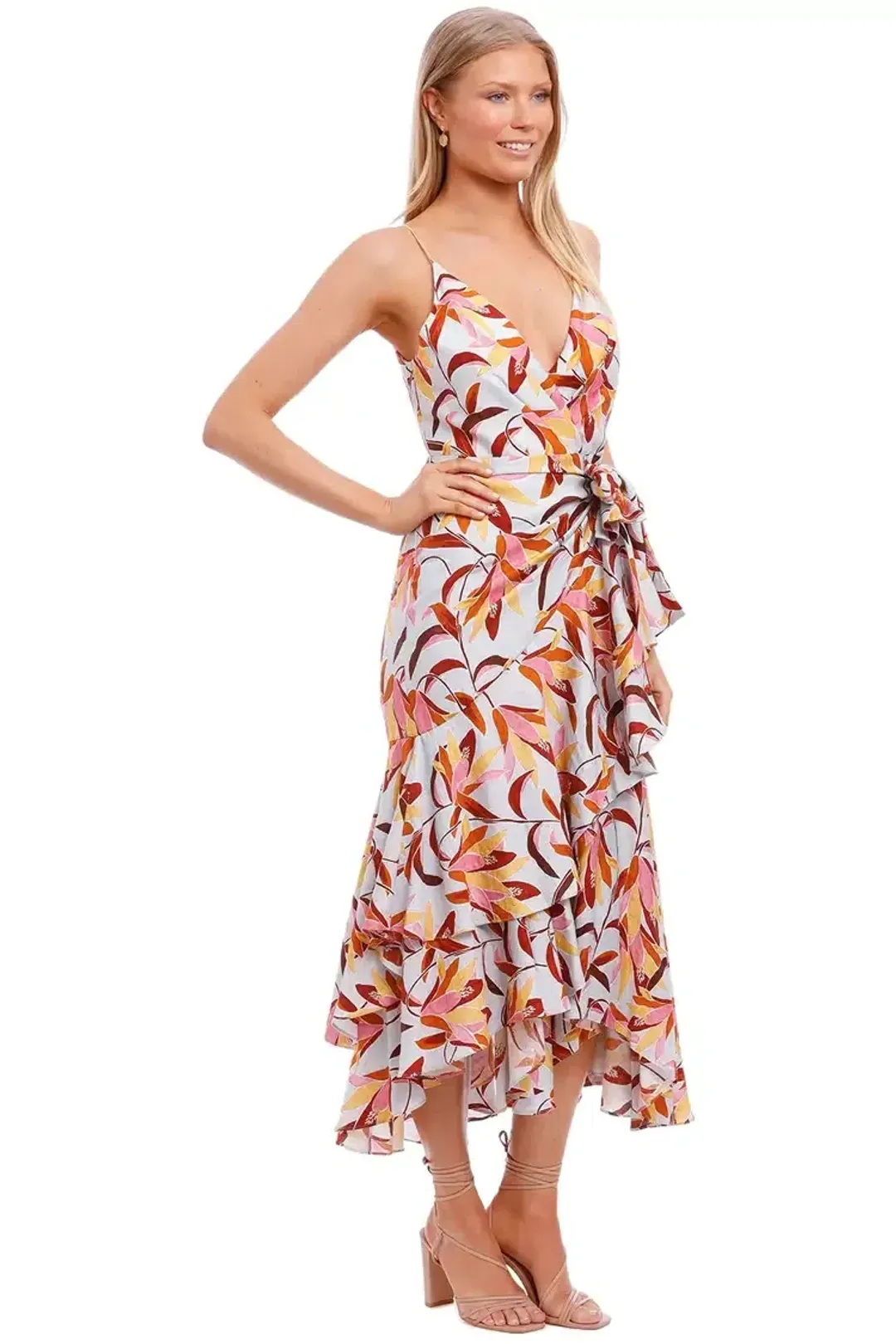 Acler Marlay Midi Dress Floral Size 8 for rent on The Volte - main image