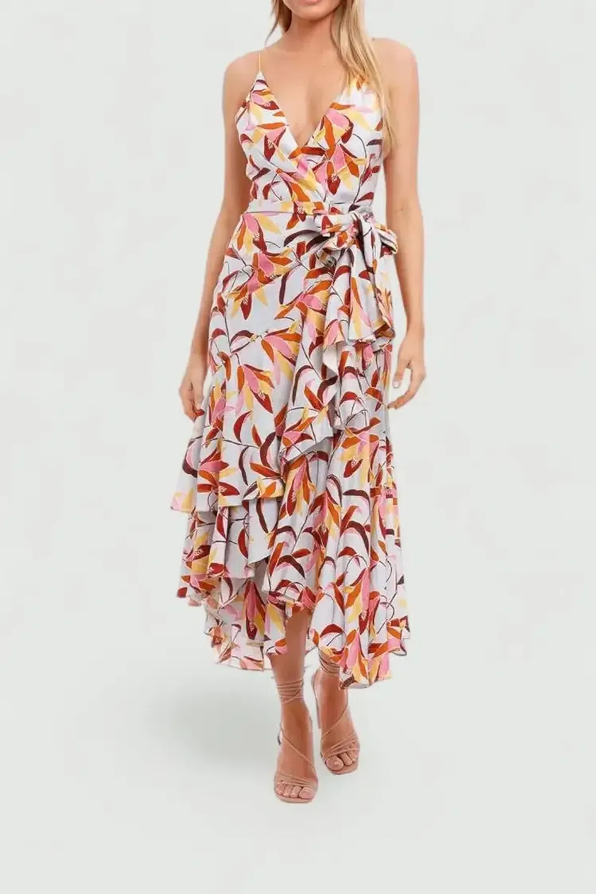 Acler Marlay Midi Dress Floral Size 8 - Image 1