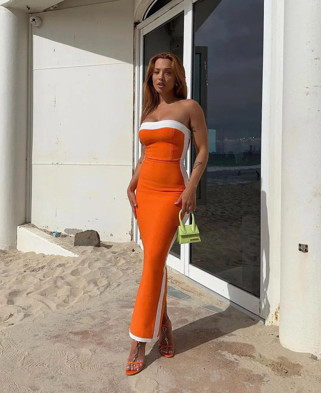 Bianca & Bridgett Ashley  Dress  Orange Size 6 for rent on The Volte - main image