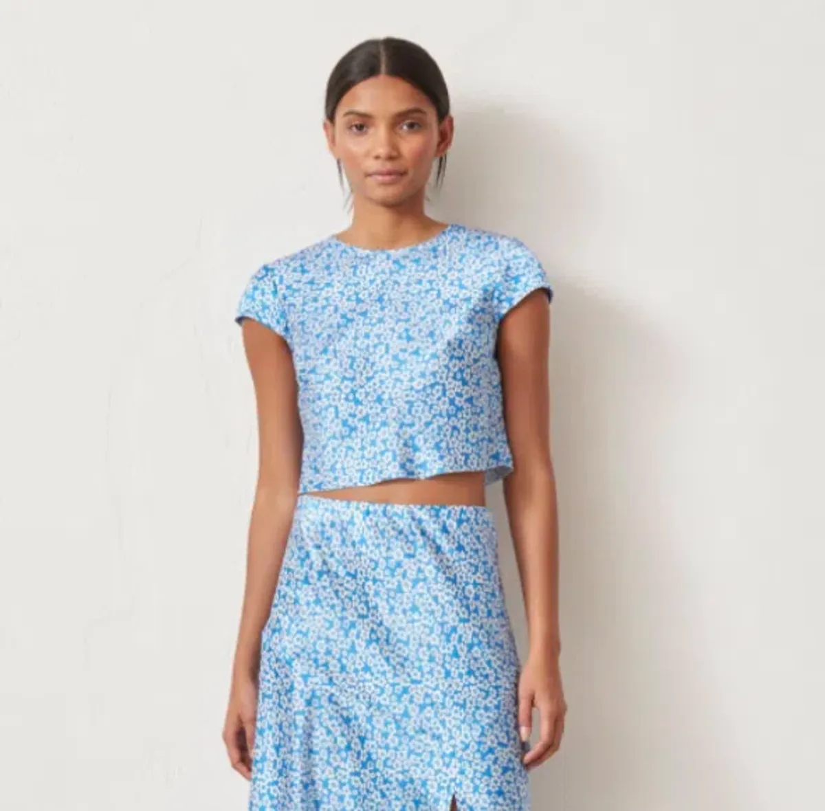 Bec & Bridge Alizee Silk Top Blue Floral Size 8 - Image 3