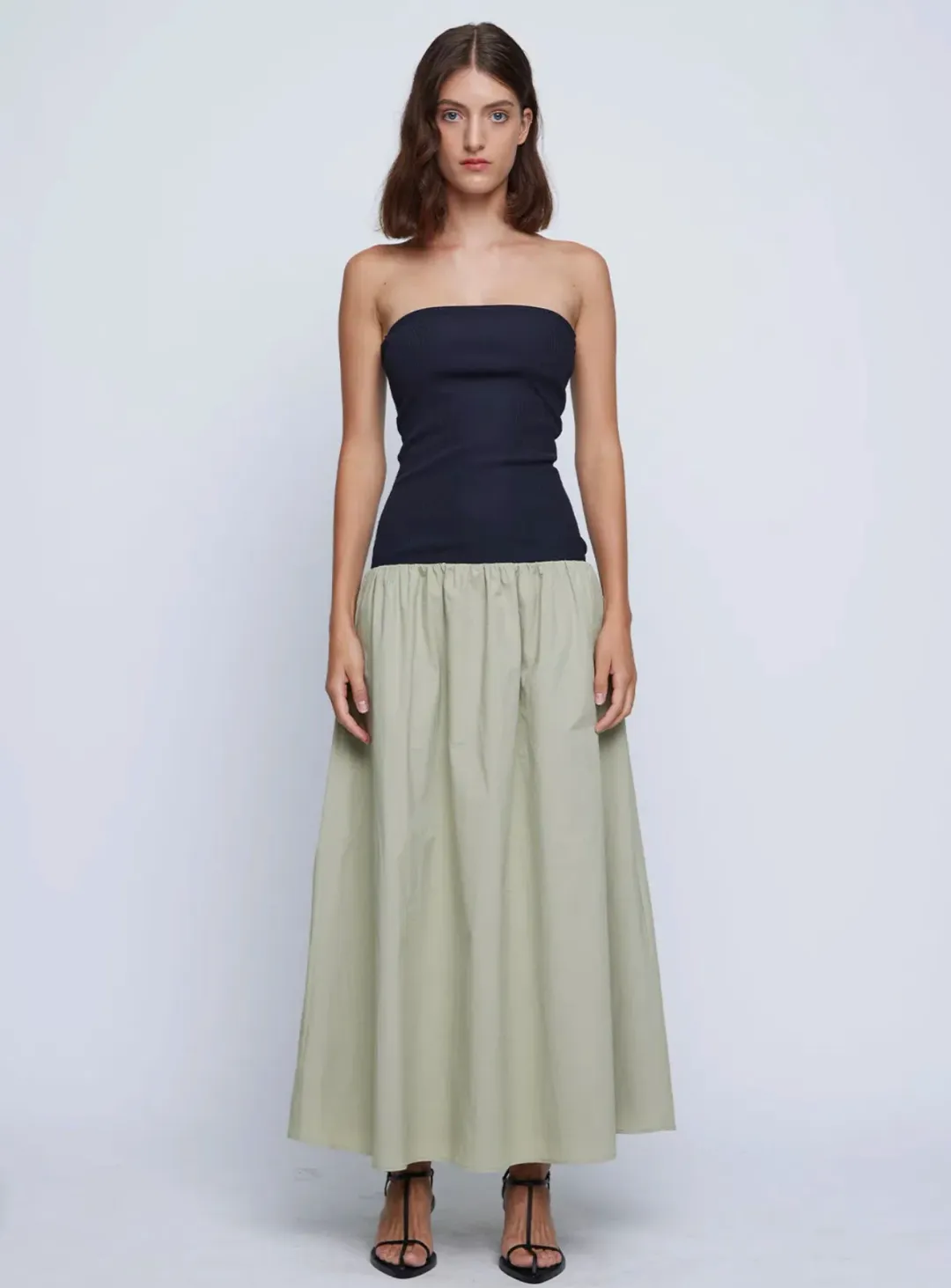 Anna Quan Amyra Maxi Dress Black/Green Size 8 for rent on The Volte - main image