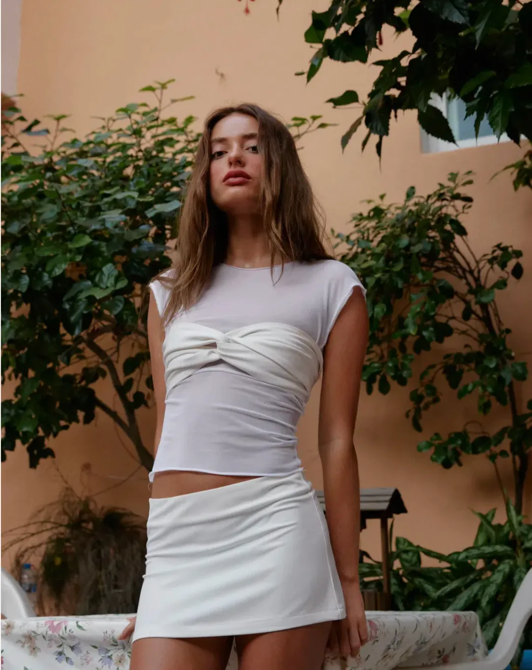 Amelie Teje Valentina Mini Skirt White Size S / AU 8 for rent on The Volte - main image