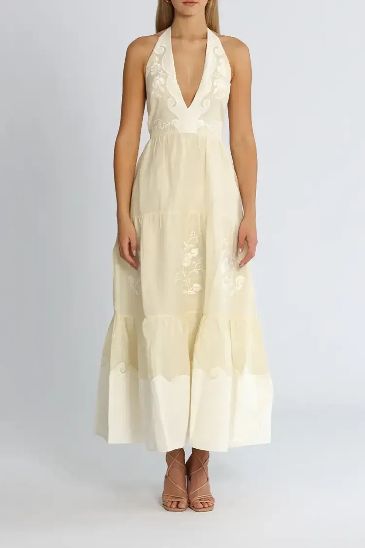 Alice McCall Marie Midi Dress in White Size 14 - Image 1