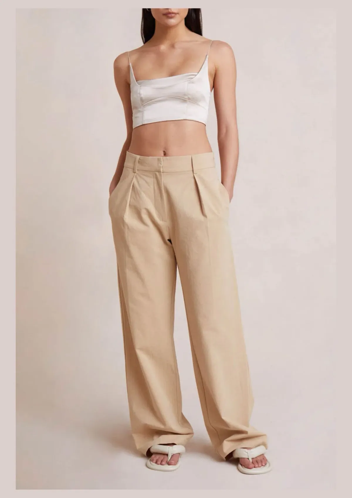 Bec & Bridge Heather Top Beige Size 6 - Image 1