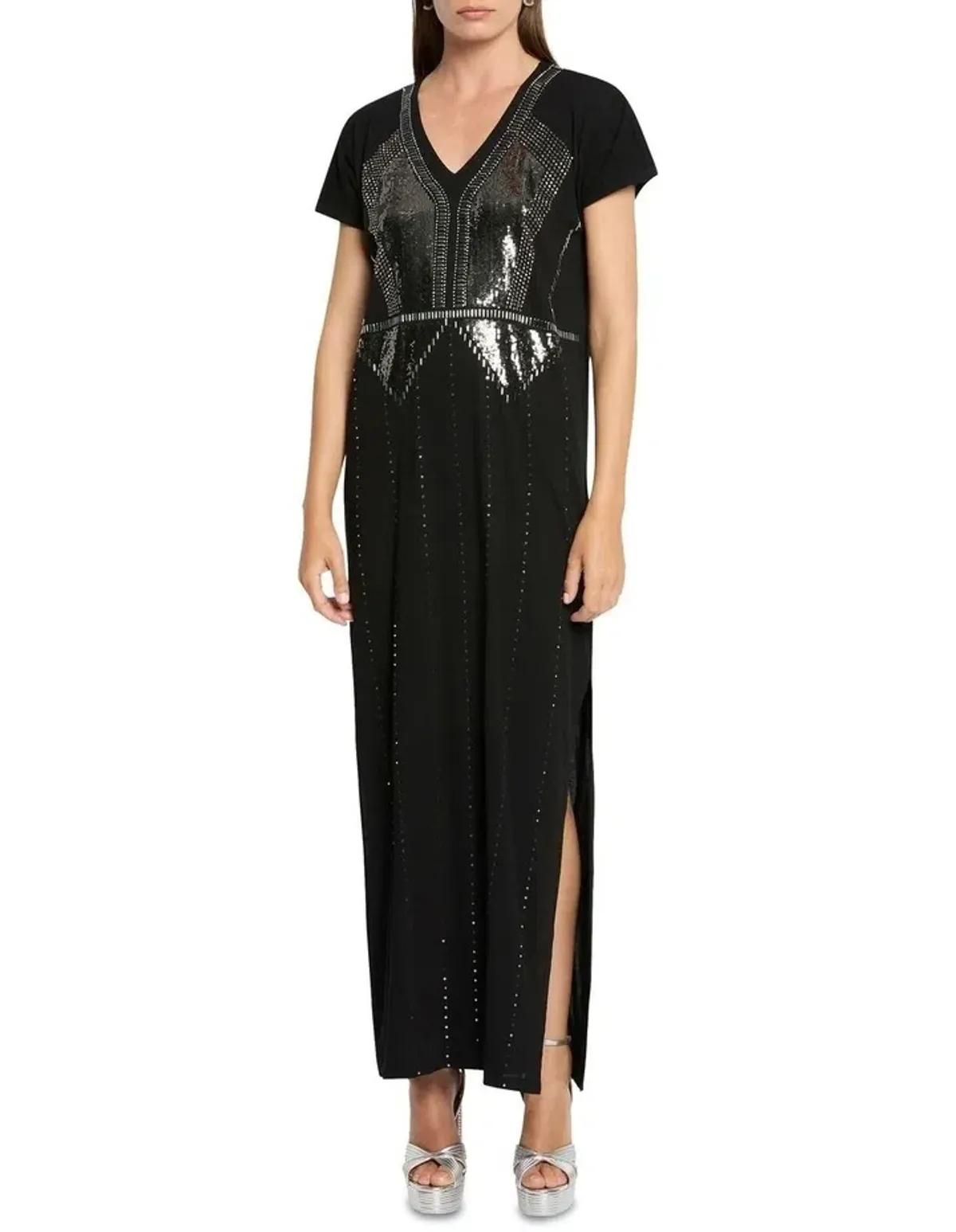 Sass & Bide Crystal Garden Tee Dress Black Size 10 - Image 1