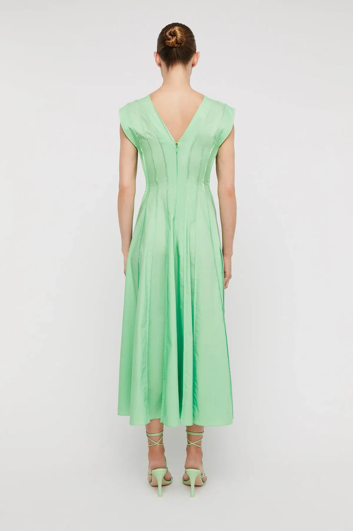 Scanlan Theodore Parachute French Seam Dress in Spearmint Size 14  - Image 3