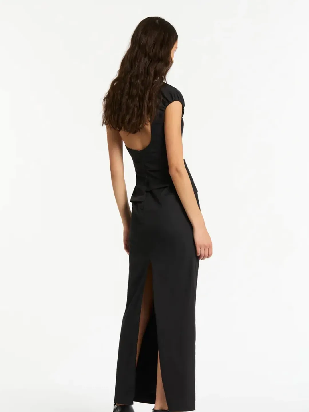 Sir The Label Giacomo Gathered Gown in Black Size 0 / AU 6 for rent on The Volte - main image