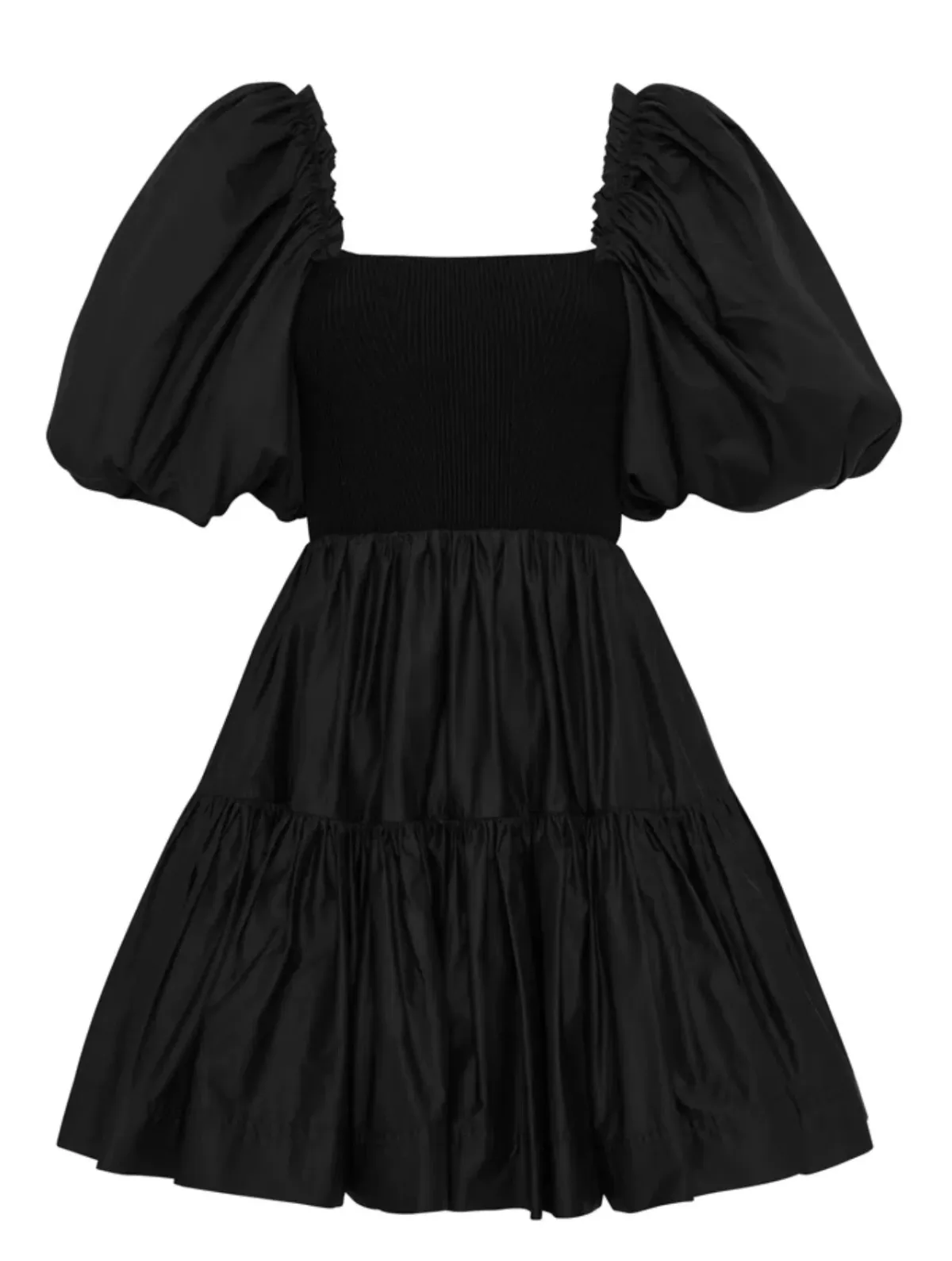 Aje Casa Puff Sleeve Mini Dress Black Size 12 - Image 4