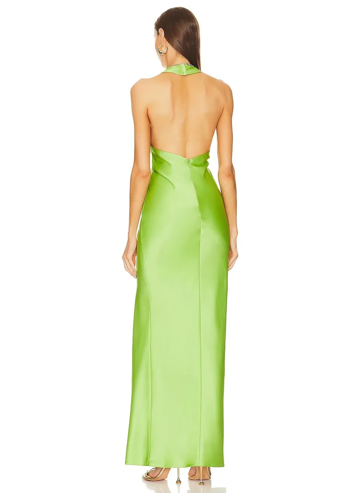 Khanums X Revolve Pear Halter Gown Green Size XS/Au 6 - Image 3