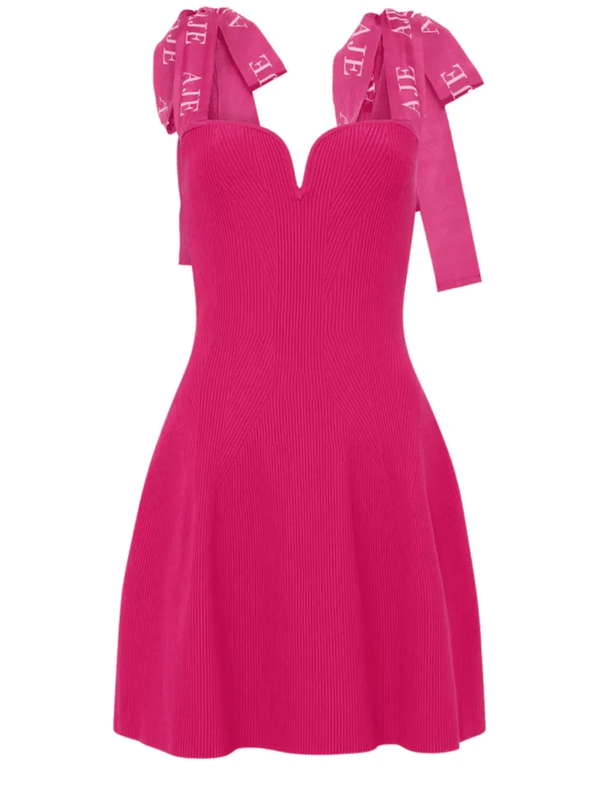 Aje Amber Knit Mini Dress Hot Pink Size XS/AU 6 - Image 5