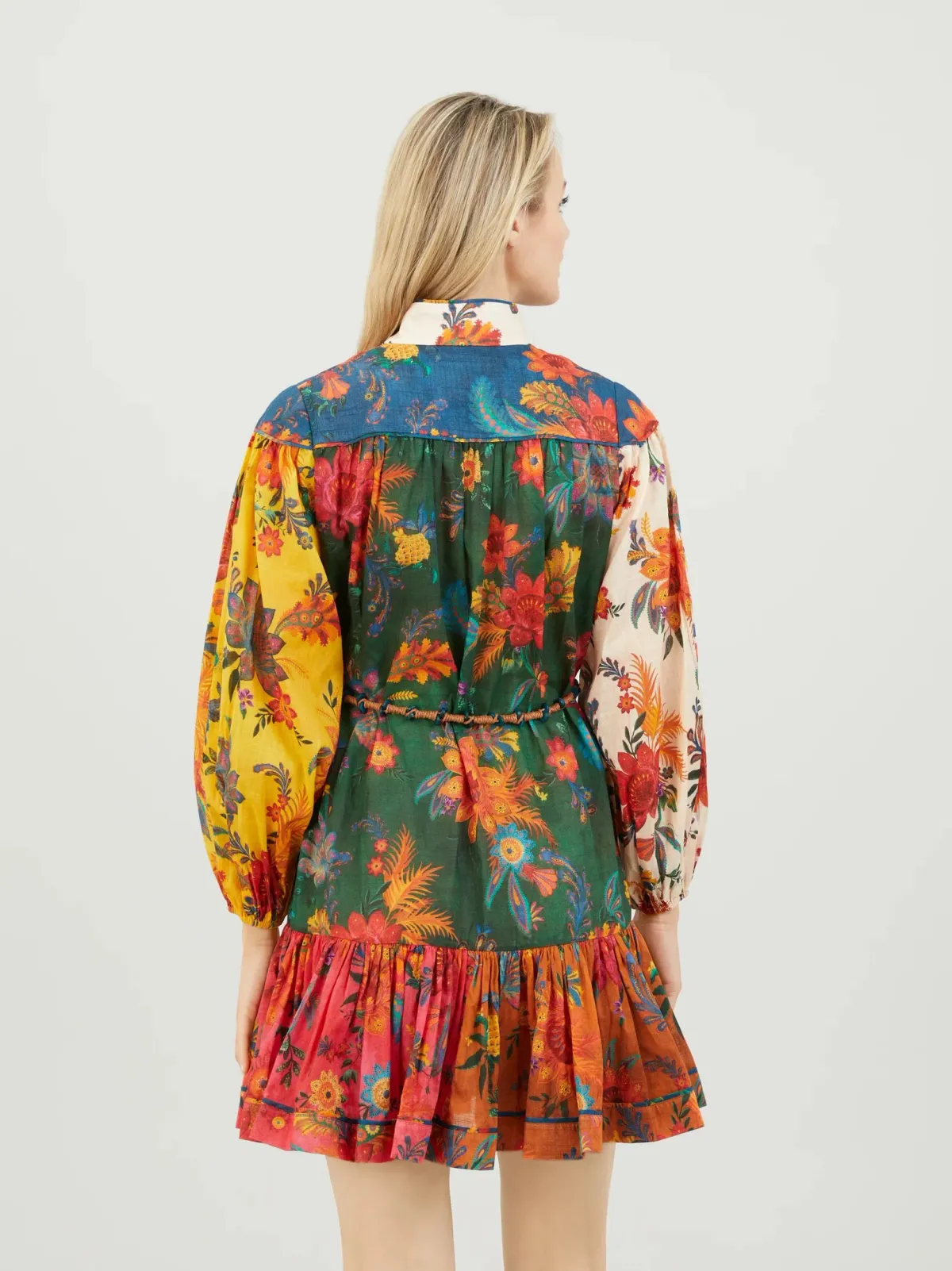 Zimmermann Ginger Lantern Mini Dress Spliced Size 0 / Au 8  - Image 2