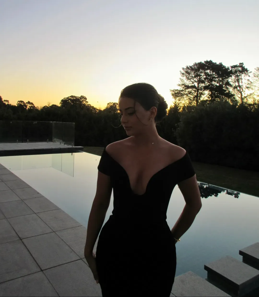 Solace London Marlowe Gown Black Size 6 for rent on The Volte - main image