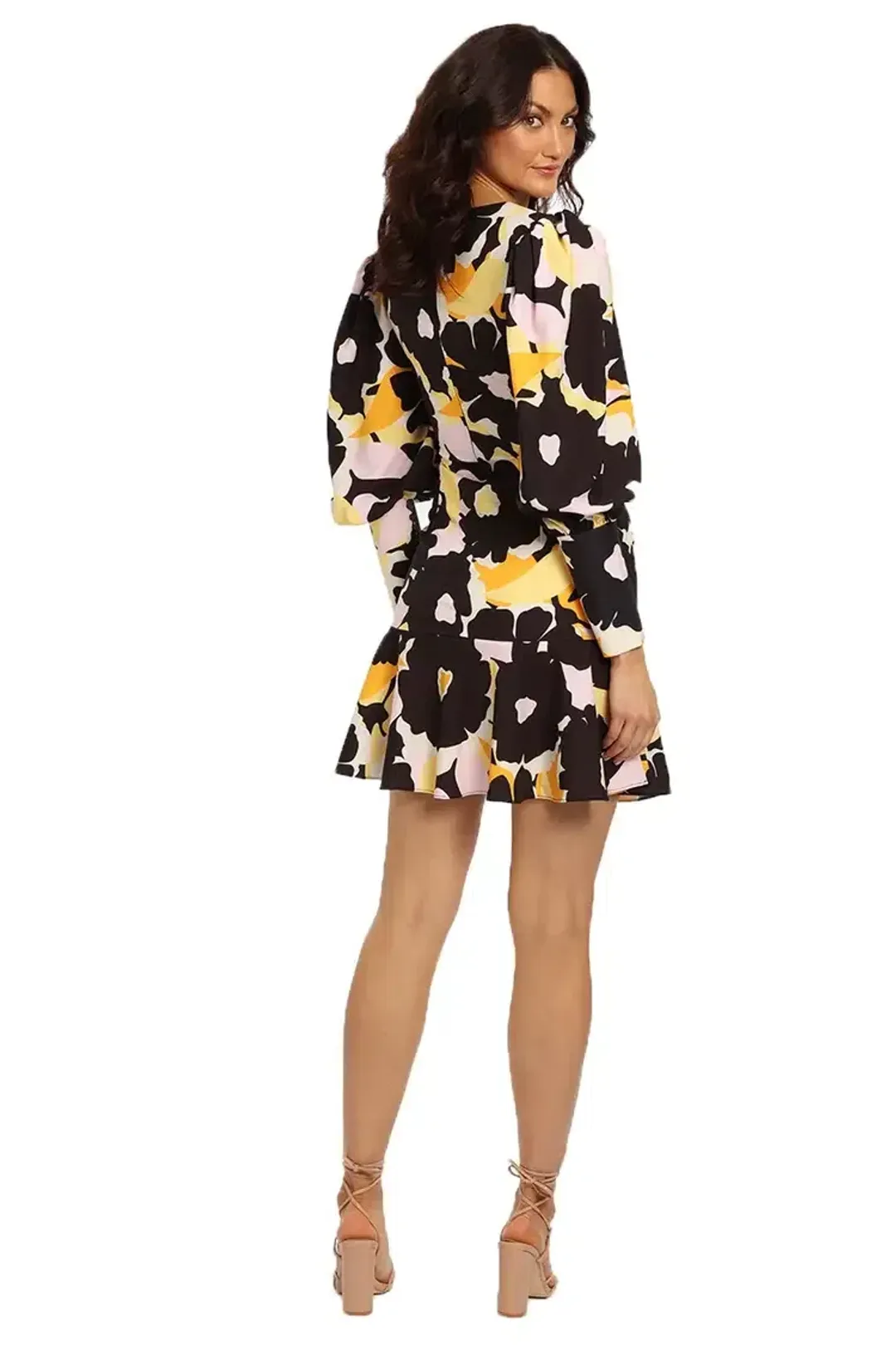 By Johnny Bold Blooms Mini Dress in Multi Floral Size 14 for rent on The Volte - main image