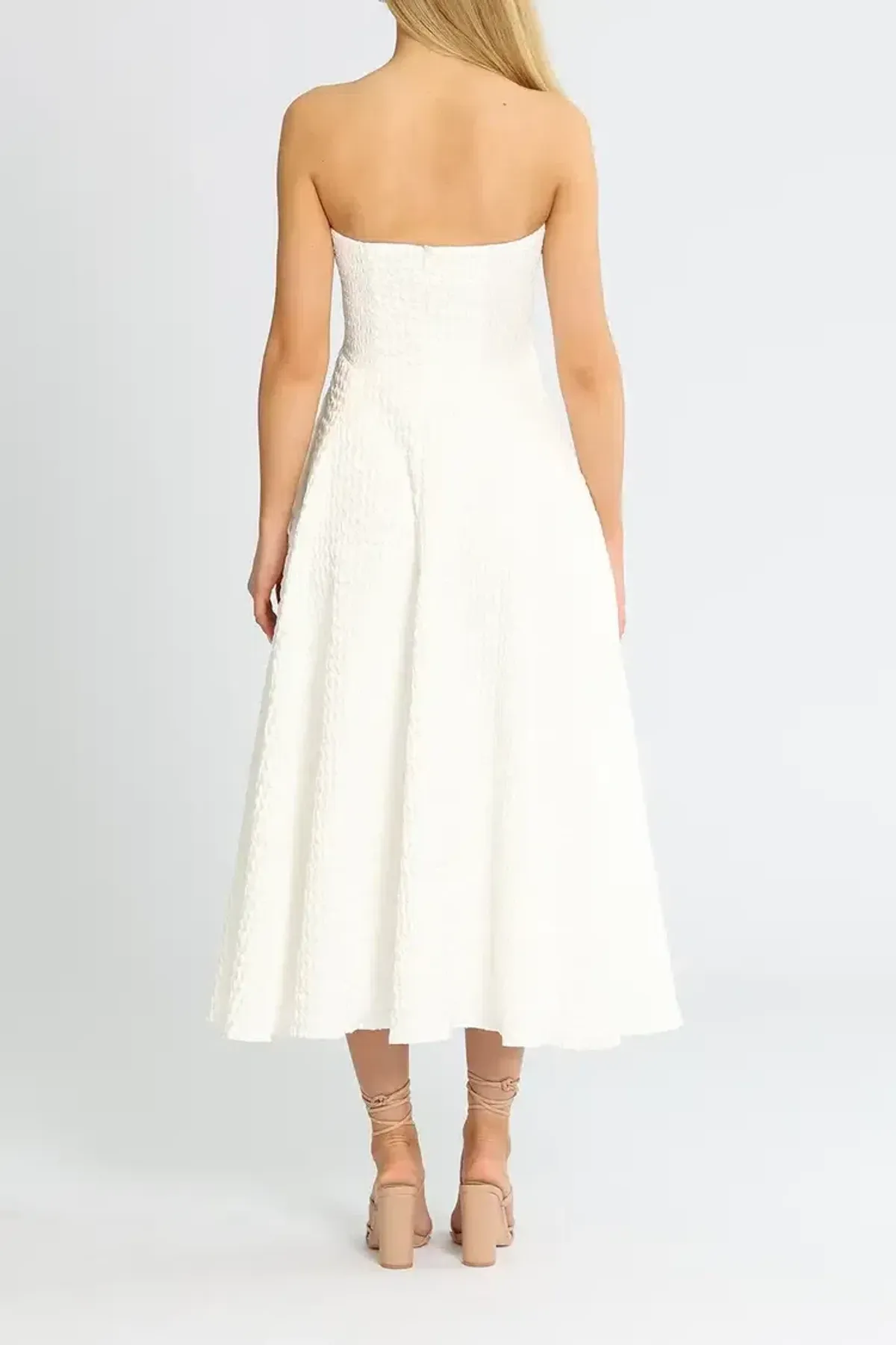 By Johnny Carrie Strapless Dress in White Size 12 - Image 3