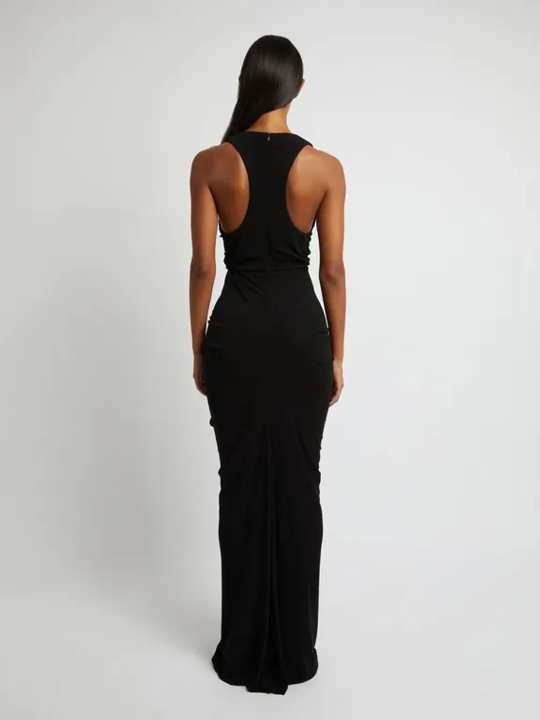 Christopher Esber Vivenda Drapé Front Dress Black Size 8 for rent on The Volte - main image