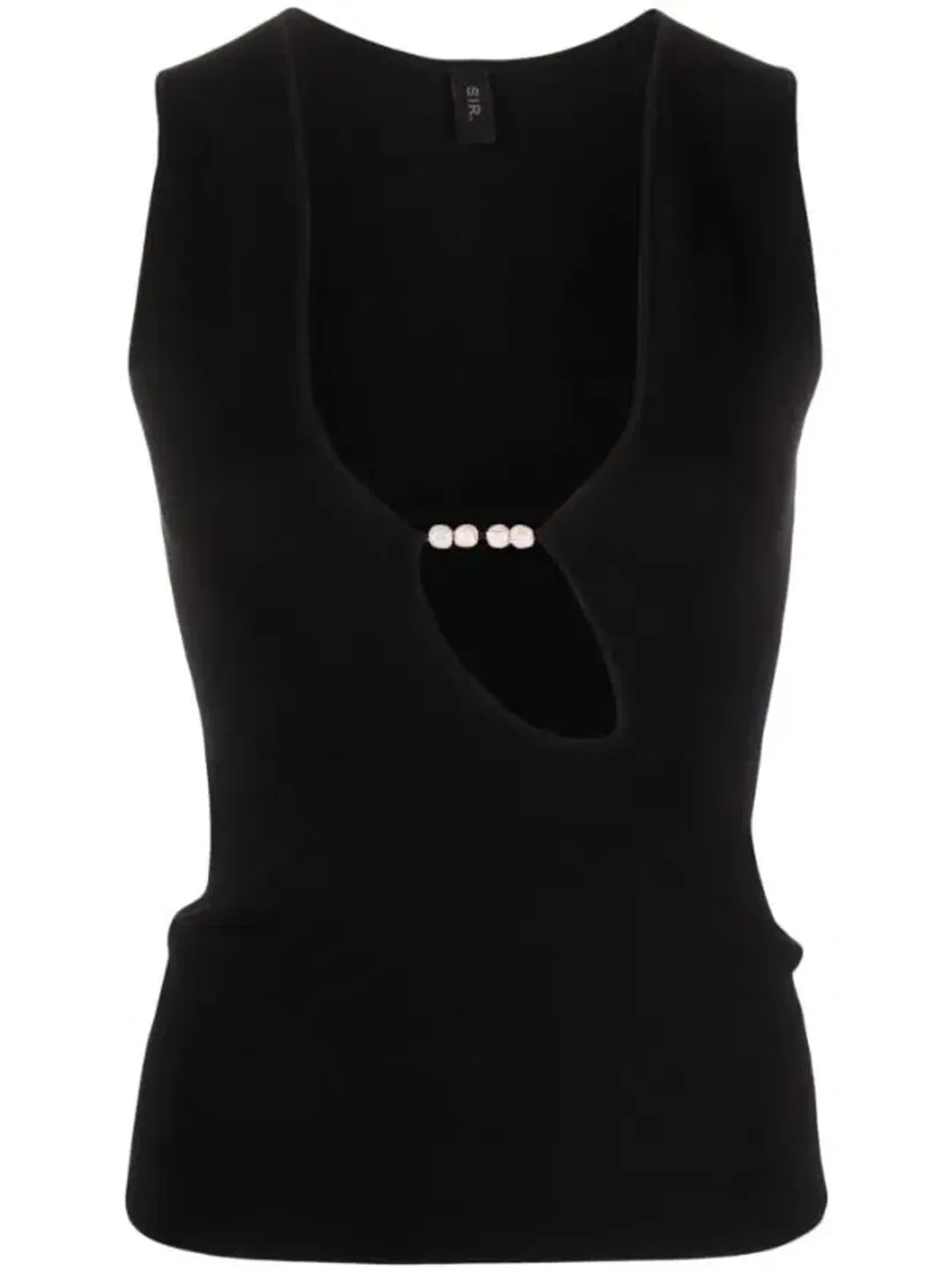 Sir The Label  Kinetic Beaded Tank Black Size 6  for rent on The Volte - main image