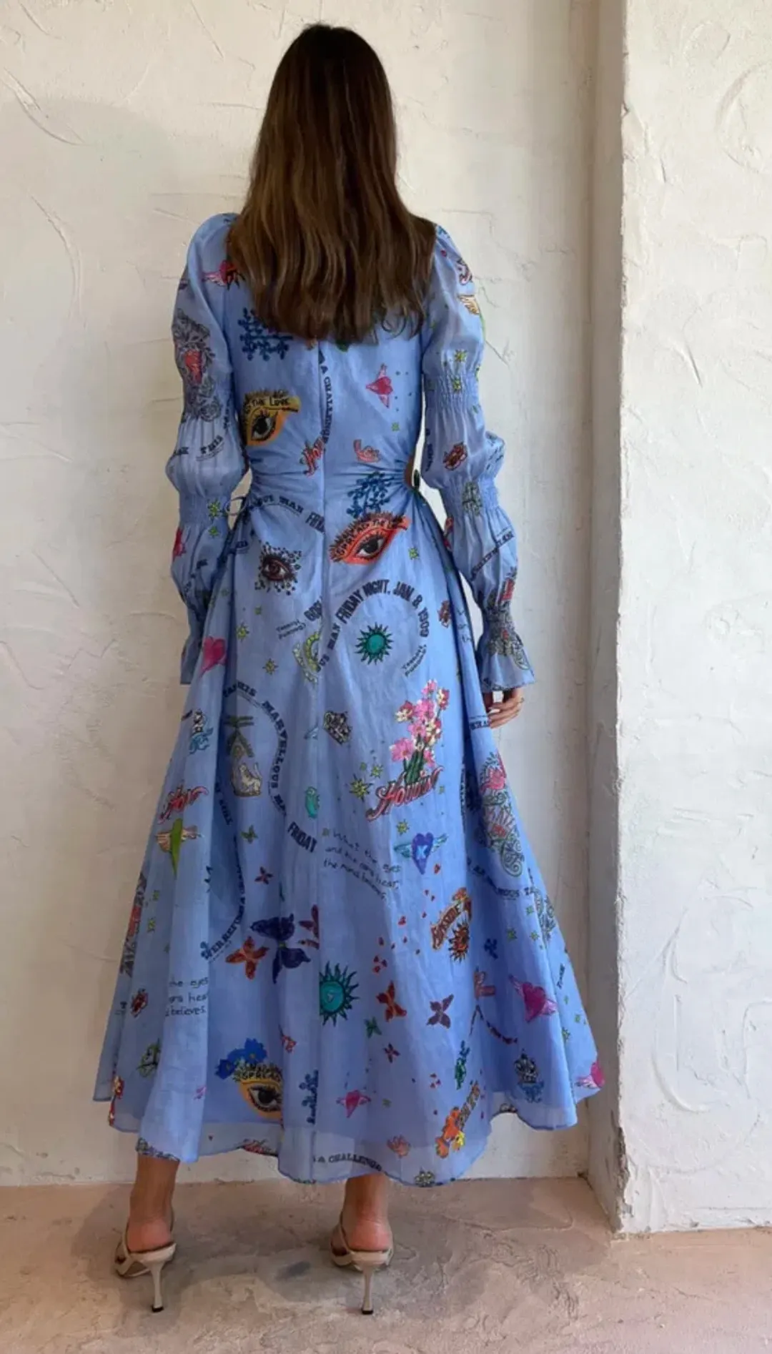 Kate Ford  Caracus Cut Out Gown Print  for rent on The Volte - main image