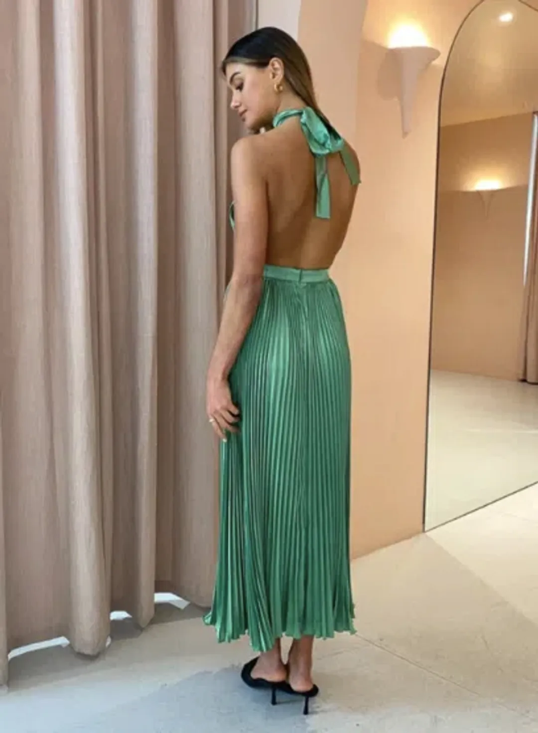 L'Idee Renaissance Gown In Sea Green Size 8 for rent on The Volte - main image