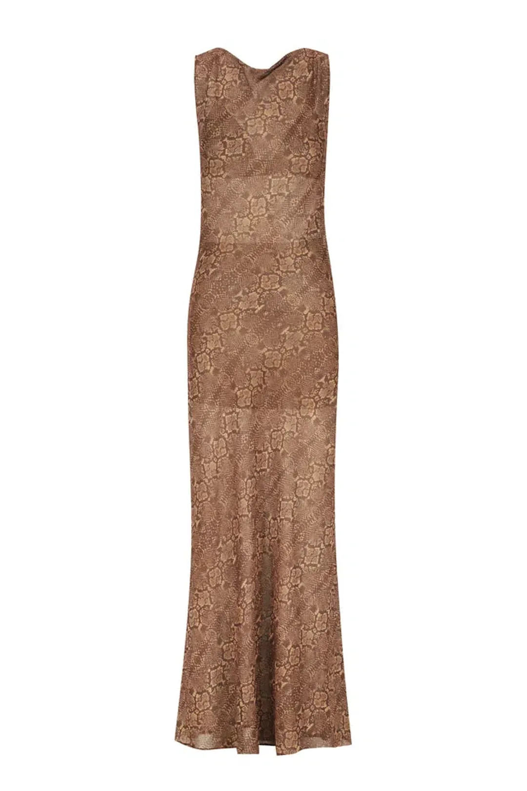 Hansen And Gretel Emmery Backless Cowl Dress In Serpent Size 8  for rent on The Volte - main image