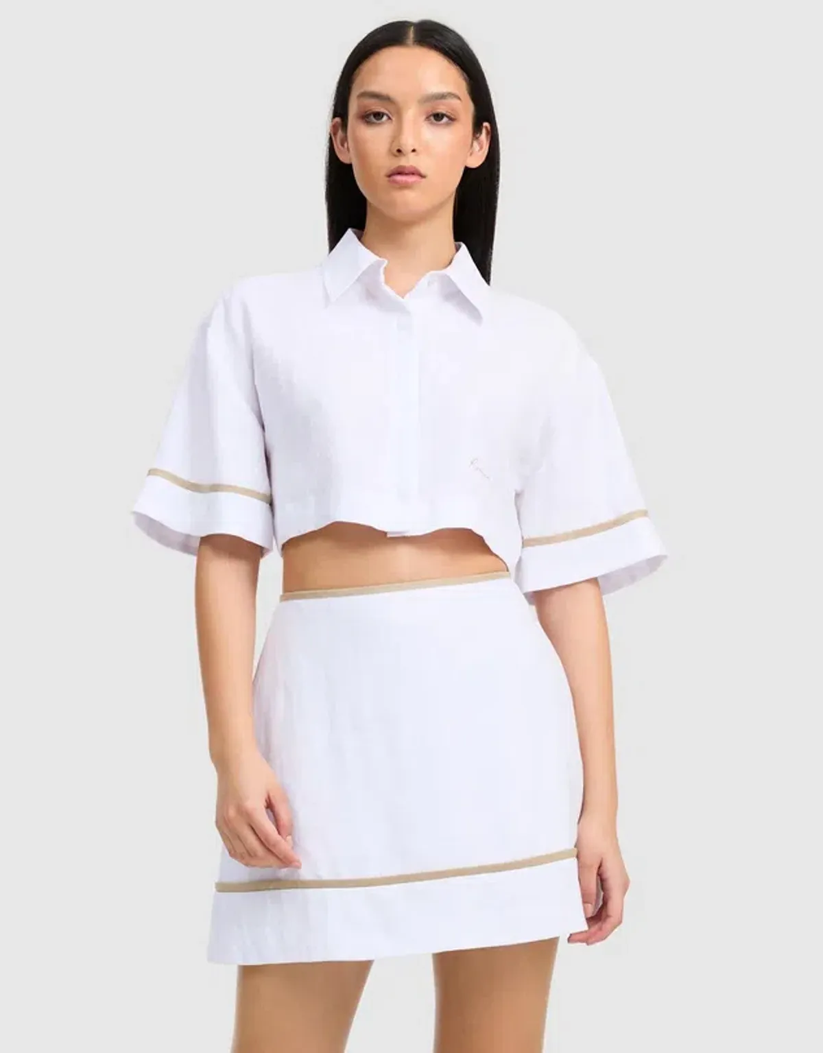 Roame Penury Crop and Horizon Mini Skirt Set White Size 6  - Image 1