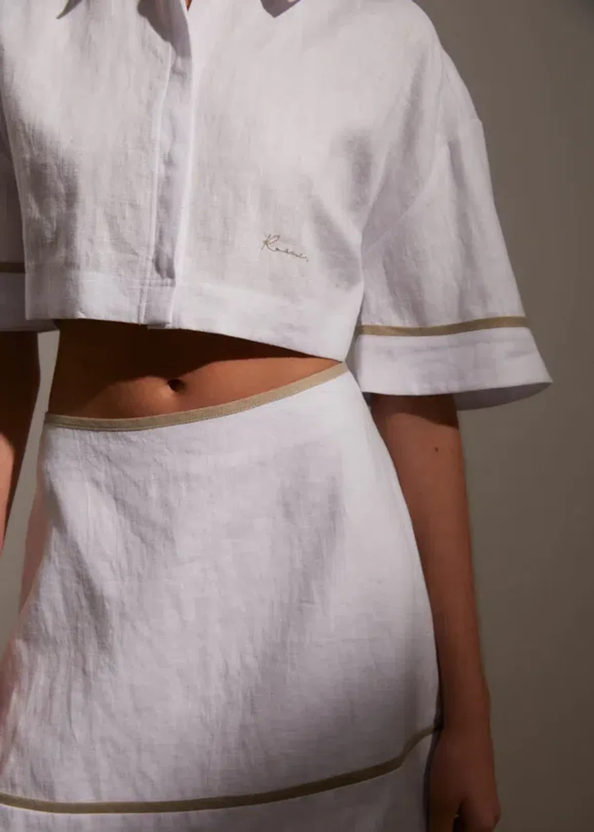 Roame Penury Crop and Horizon Mini Skirt Set White Size 6  - Image 3