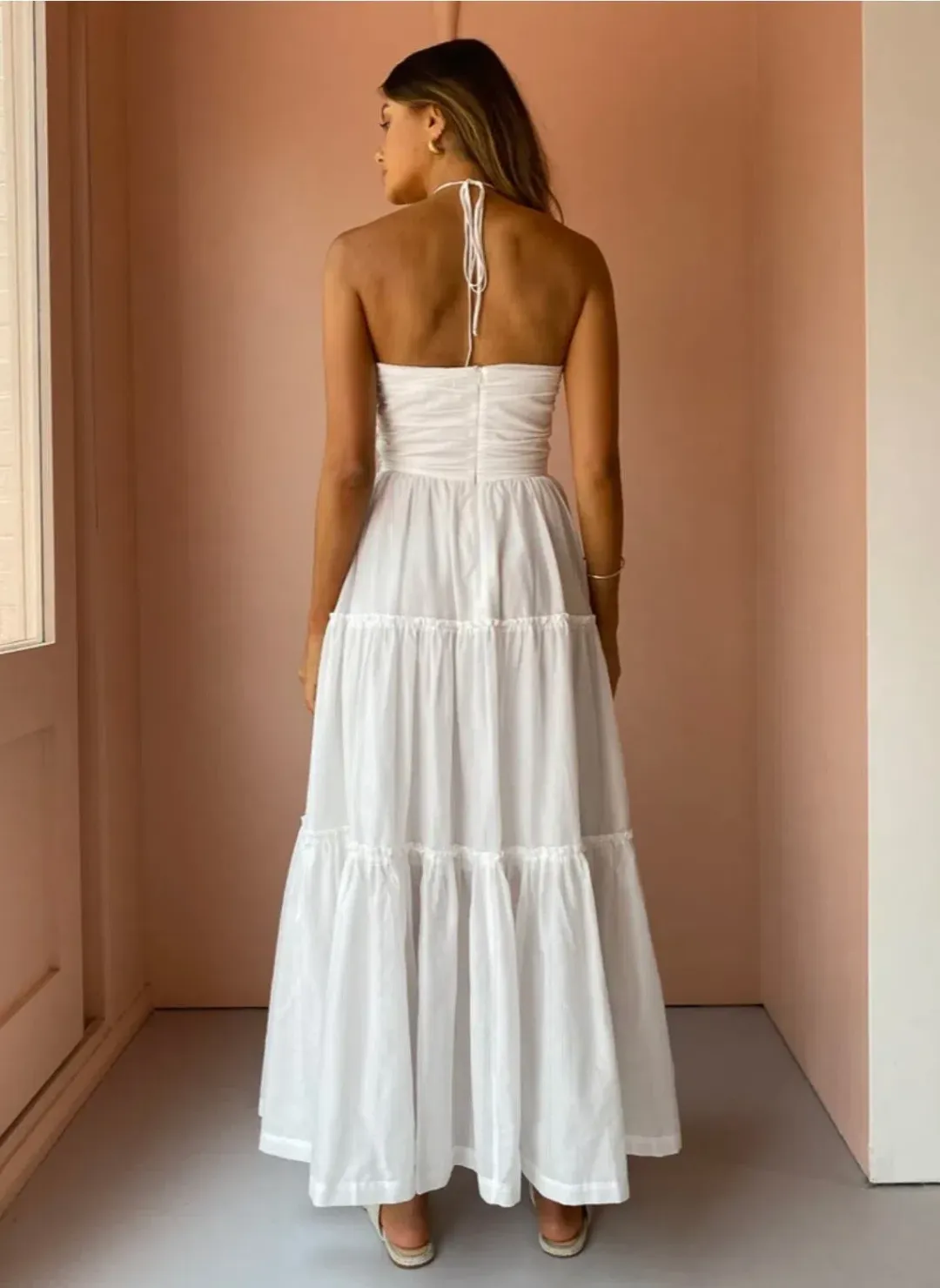 Bec & Bridge Aurora Maxi Dress in Ivory Size 8 for rent on The Volte - main image