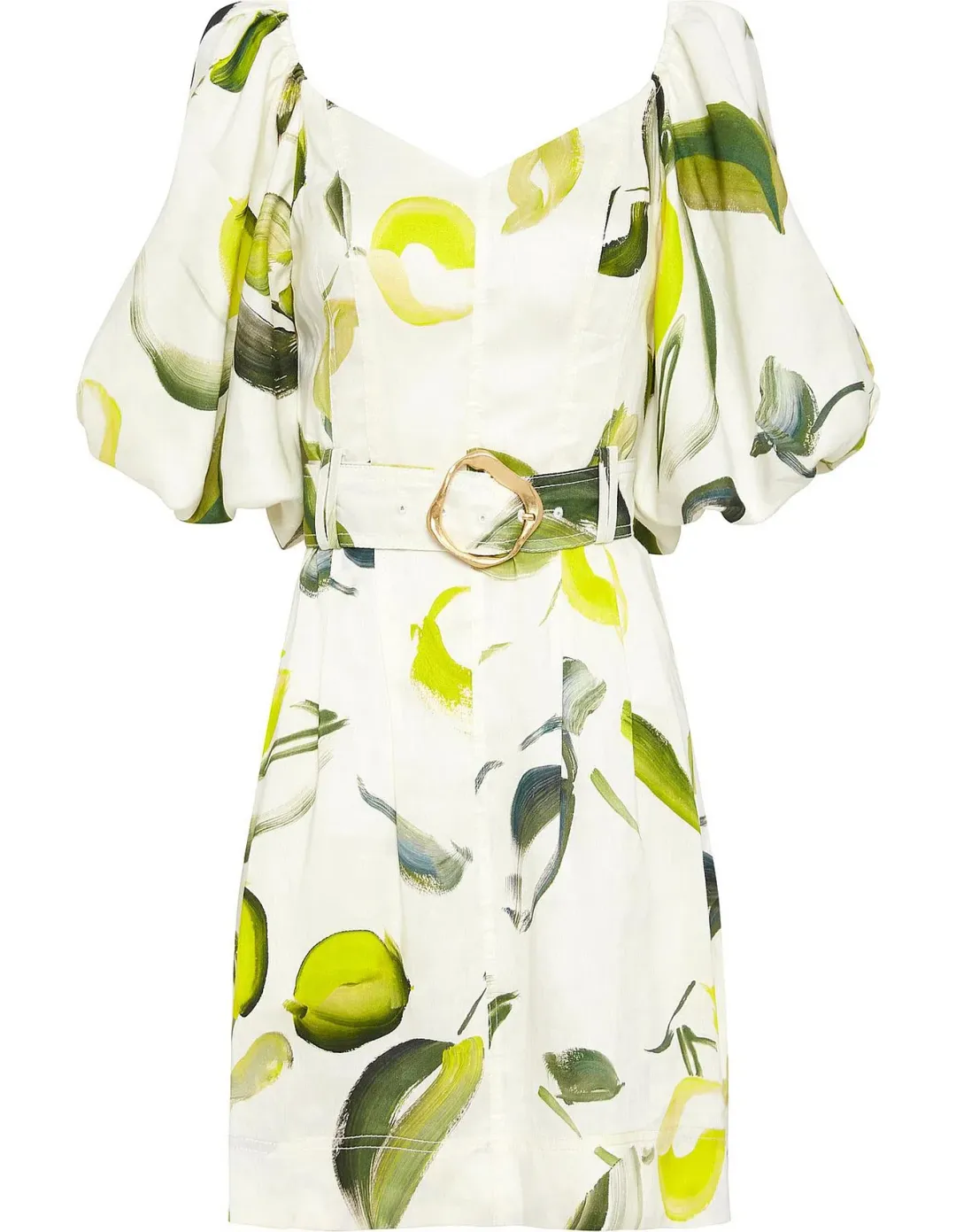 Aje Zest Mini Dress Tropical Lime Size 8  for rent on The Volte - main image