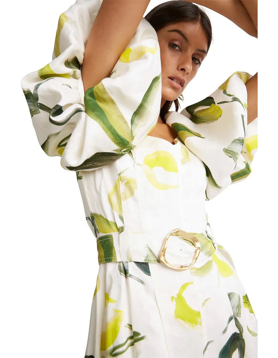 Aje Zest Mini Dress Tropical Lime Size 8  for rent on The Volte - main image