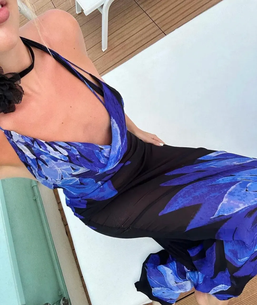 Rat & Boa Coralina Maxi Dress Blue Size M/Au 10 for rent on The Volte - main image