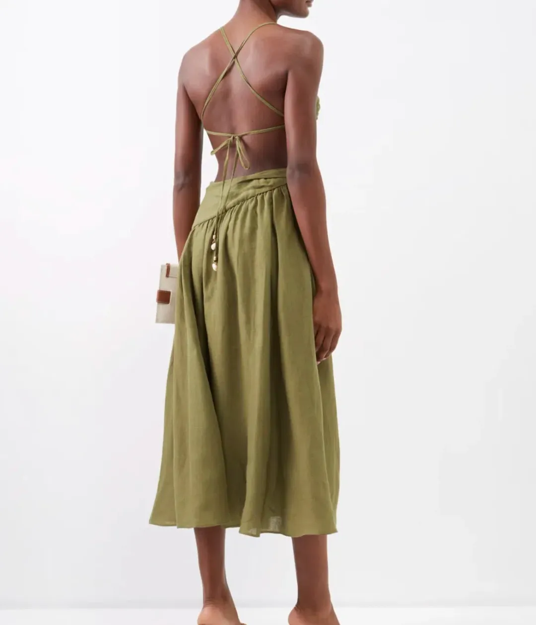 Zimmermann Asymmetrical Midi Dress Size 8 for rent on The Volte - main image