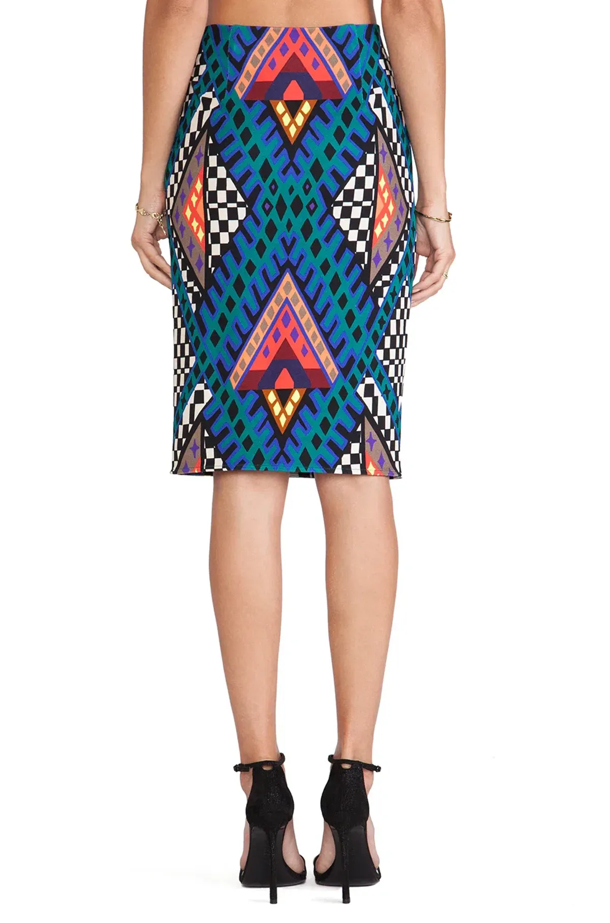 Mara Hoffman Crop Racer Top and High Waisted Pencil Skirt Set Print Size 2 - Image 3