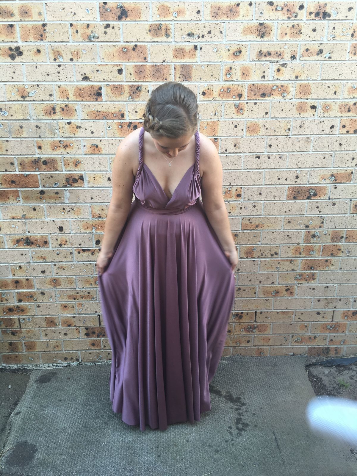Adjustable Formal Dress Size 12 Purple - Image 1